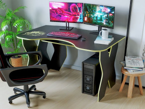 Компьютерный стол КЛ №9.0 (Черный/Желтый) в Половинке - polovinka.germes-mebel.ru | фото