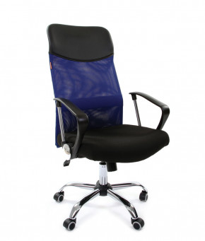 Кресло для руководителя CHAIRMAN 610 N (15-21 черный/сетка синий) в Половинке - polovinka.germes-mebel.ru | фото