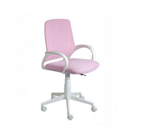 Кресло Ирис White сетка/ткань розовая в Половинке - polovinka.germes-mebel.ru | фото