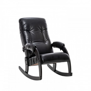 Кресло-качалка Модель 67 Венге, к/з Vegas Lite Black в Половинке - polovinka.germes-mebel.ru | фото