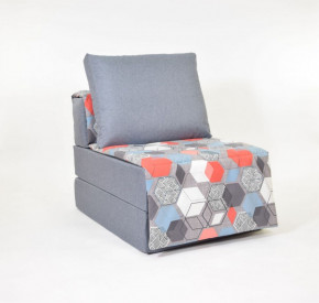 Кресло-кровать бескаркасное Харви (серый-геометрия слейт) в Половинке - polovinka.germes-mebel.ru | фото