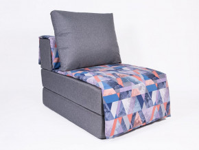 Кресло-кровать бескаркасное Харви (серый-сноу деним) в Половинке - polovinka.germes-mebel.ru | фото