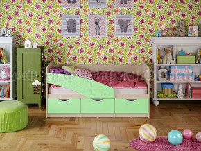Кровать Бабочки (Салатовый матовый) 1600 в Половинке - polovinka.germes-mebel.ru | фото