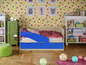 Кровать Бабочки (Синий матовый) 1800 в Половинке - polovinka.germes-mebel.ru | фото