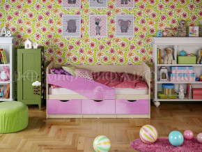 Кровать Бабочки (Сиреневый металлик) 1600 в Половинке - polovinka.germes-mebel.ru | фото