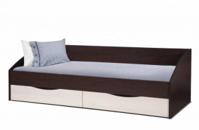 Кровать одинарная "Фея - 3" симметричная New (2000Х900) венге/вудлайн кремовый в Половинке - polovinka.germes-mebel.ru | фото