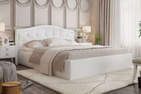 Кровать Стелла 1600 + ПМ (Vega white) Белый в Половинке - polovinka.germes-mebel.ru | фото
