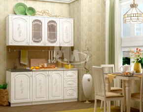 ЛИЗА-2 Кухонный гарнитур 1,7 Белый глянец холодный в Половинке - polovinka.germes-mebel.ru | фото