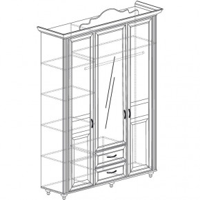 Шкаф 3-х дверный №563 "Алиса" в Половинке - polovinka.germes-mebel.ru | фото