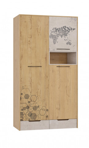 Шкаф для одежды 3 двери и 2 ящика Шк134.0 ДС Стэнфорд в Половинке - polovinka.germes-mebel.ru | фото