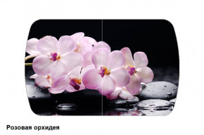 Стол Бостон 900*600 (опоры Брифинг) Стекло/фотопечать Розовая Орхидея в Половинке - polovinka.germes-mebel.ru | фото